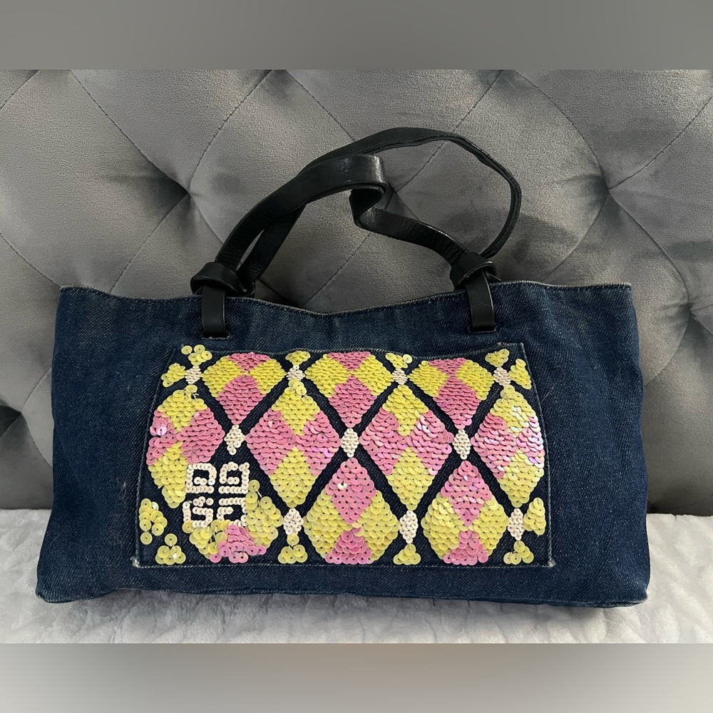 Vintage Givenchy Bag Denim and Sequins
